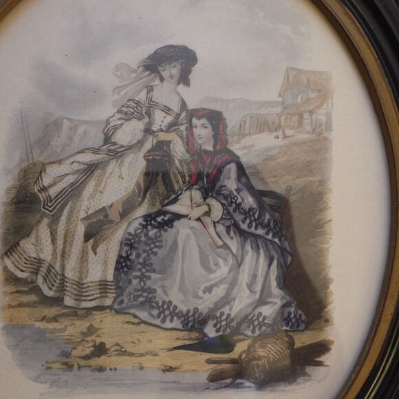 Leroy Imp Paris Oval Framed Print La Mode Illustree Bureaux Du Journal - Picture 8 of 15